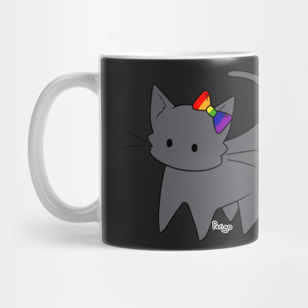 Gay Pride Russian Blue Kitty Ear Bow by parigok